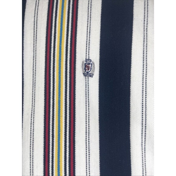 Vintage Siegfried Polo Shirt Men’s Size XL Multicolor Striped Short Sleeve Retro - Picture 2 of 9